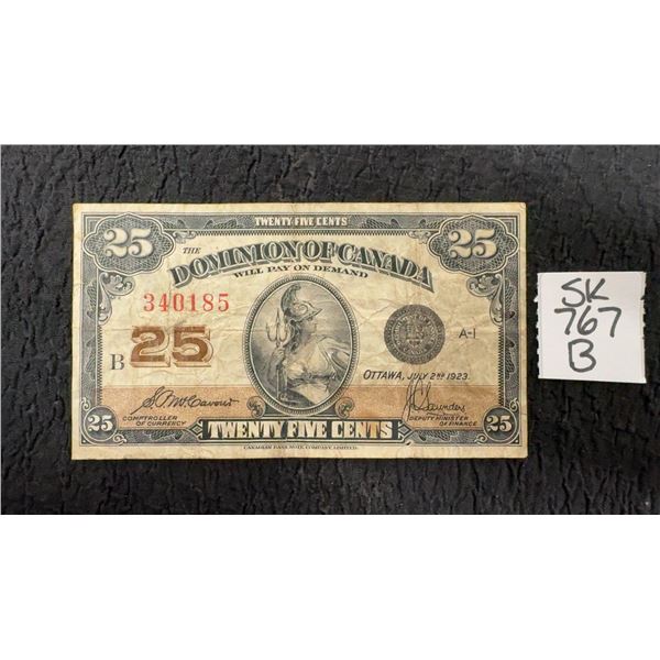 1923 The Dominion Of Canada Shin Plaster Note