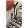Image 2 : Pallet Lot of; Canadian Blower and Forge Co. Post Drill, 4 Vintage Steering Wheels