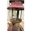 Image 7 : Two Vintage 1966 Coleman 200 Series Single-Mantle Red Lanterns, Glass is Broken in 1 Lantern