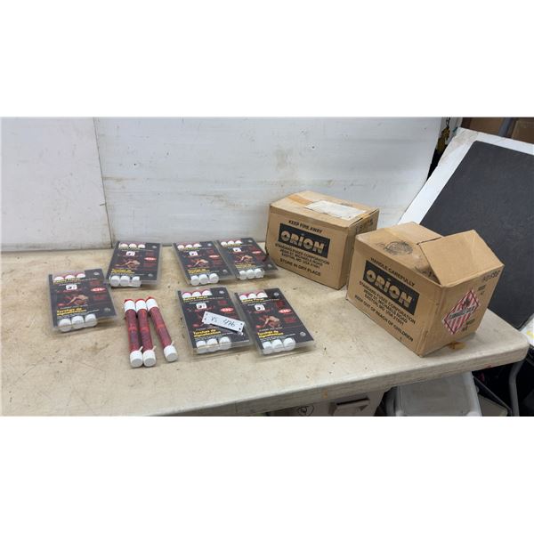 Orion Standard Fusee Safety Flares and C.I.L. Tri-Pack 45-Minute Signal Flares, 2 Boxes
