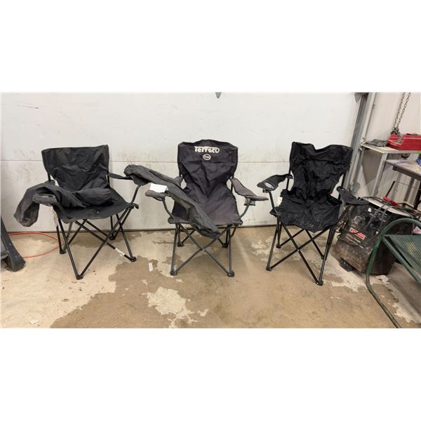 Two Folding Camping Chairs with Cup Holders