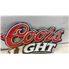 Image 4 : Coors Light Embossed Metal Cutout Advertising Sign, 14 × 20”