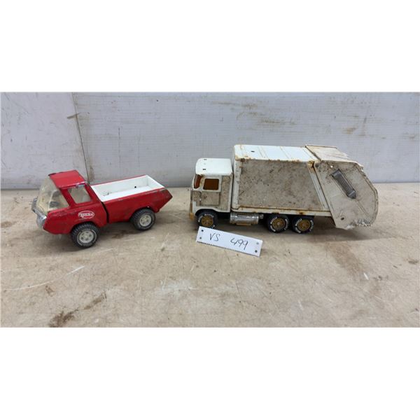 Vintage Tonka Pickup Truck and Nylint Metal Muscle Rear-Loader Garbage Truck