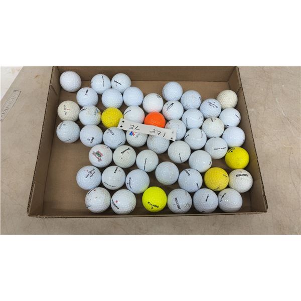 48 Assorted Used Golf Balls Including Top-Flite, Spalding, Intech, Pinnacle, Titleist, Nitro