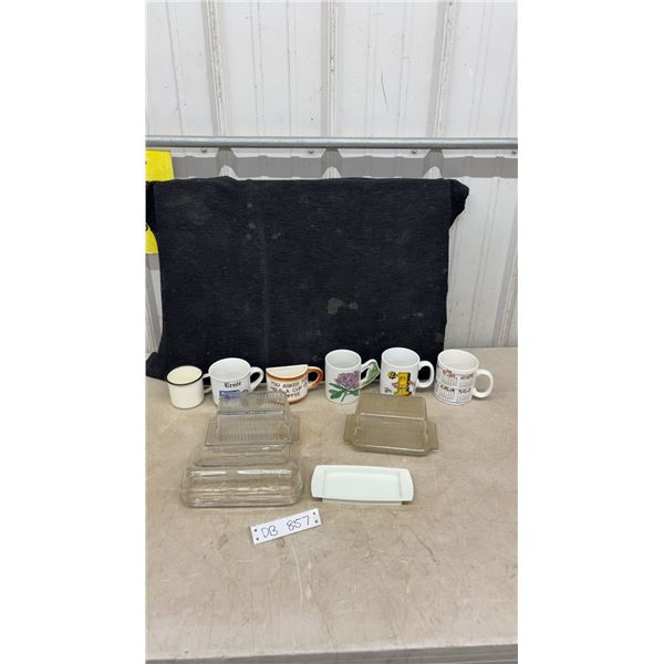 Coffee Mugs and Butter Dishes