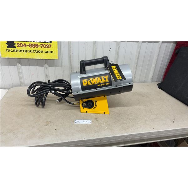 Dewalt Space Heater with Plug-In Fan, 90,000 BTU, For use with propane