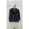 Image 1 : Vintage R. Santa Furs Winnipeg Black Fur Jacket with Blue Patterned Satin Lining - Size Medium