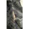Image 7 : Vintage R. Santa Furs Winnipeg Black Fur Jacket with Blue Patterned Satin Lining - Size Medium
