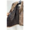 Image 4 : Vintage Brown Fur Jacket with Shawl Collar - SIze Medium