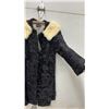Image 3 : Vintage Black Fur Coat with Cream Mink Collar - Size Medium