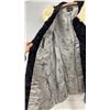 Image 4 : Vintage Black Fur Coat with Cream Mink Collar - Size Medium