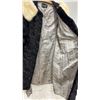 Image 5 : Vintage Black Fur Coat with Cream Mink Collar - Size Medium