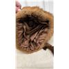 Image 4 : Vintage Yellow Hard-Shell Suitcase and Brown Mink Fur Hand Muff