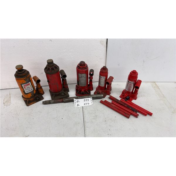 Assorted Hydraulic Bottle Jacks: K and F 8 Ton, 6 Ton and 2 4 Ton