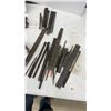Image 2 : Assorted Hand Tools: Pipe Wrenches, Adjustable Wrench, Files, Chisels