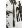 Image 3 : Assorted Hand Tools: Pipe Wrenches, Adjustable Wrench, Files, Chisels