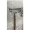 Image 3 : Garden Tools: Rake, 2 Shovels, and Pitchfork