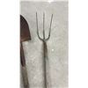 Image 4 : Garden Tools: Rake, 2 Shovels, and Pitchfork
