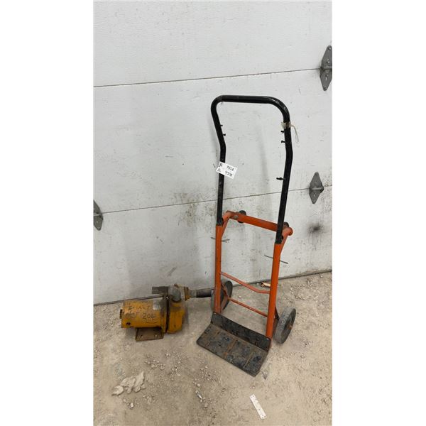 GE AC Motor Pump (1/3 HP, 115V, 3450 RPM) and Orange Hand Truck