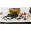 Image 1 : Mastercraft Poly Tool Box (Has Broken Latches) with Assorted Hand Tools, Drill Bits