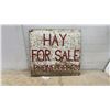 Image 1 : Hand-Painted Heavy Duty Metal "Hay for Sale" Sign, 24 × 27”