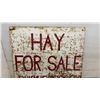 Image 3 : Hand-Painted Heavy Duty Metal "Hay for Sale" Sign, 24 × 27”