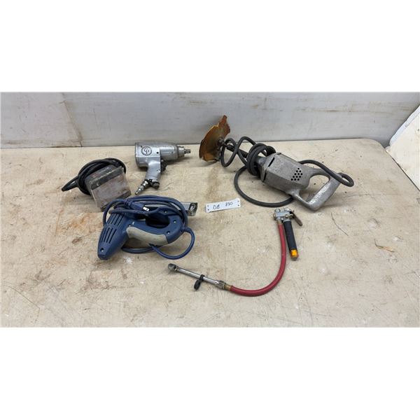 Arrow ET200 Electric Brad Nail Gun, Black and Decker 7041 Sander, CP Impact Wrench
