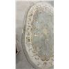 Image 5 : Three Rugs: Grey Geometric, 36 × 47” Floral Oval, 36 × 60” and Beige Striped Runner, 30 1/3 × 92”