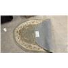 Image 8 : Three Rugs: Grey Geometric, 36 × 47” Floral Oval, 36 × 60” and Beige Striped Runner, 30 1/3 × 92”