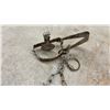 Image 6 : Antique Cast Iron Sad Iron with Wooden Handle and Rest, Spoon, Victoria Trap