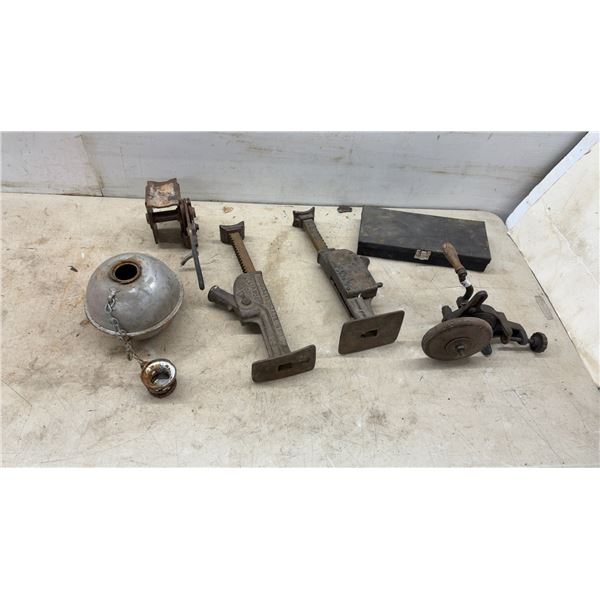 Vintage Jacks, Manual Grinding Wheel, Buckeye Jack Mfg. Co. No. 0 Alligator Jacks, 2