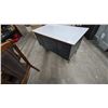 Image 5 : Mid-Century Metal Office Desk with Laminate Top and Five Drawers 30”×54”×30” tanker executive