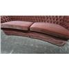 Image 7 : Mid century 1958-1965. Hotel regency Velvet Curved Two-Seater Sofa With Tufted Back and Braided
