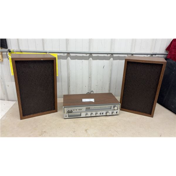 Vintage 1970 Viking Stereo With 8 Track, 2 Eaton Speakers