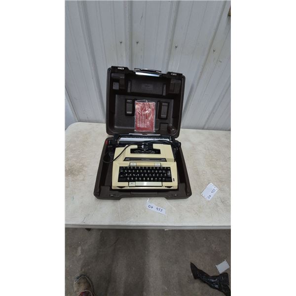 Smith-Corona Citation Portable Electric Typewriter with Brown Hard-Shell Case and Manual