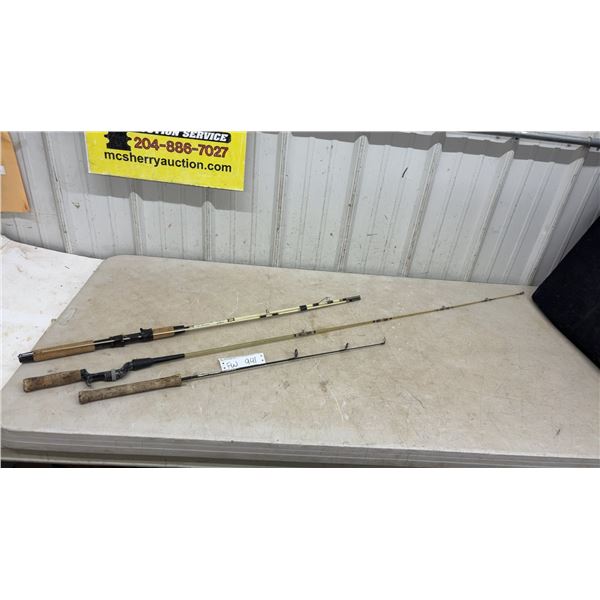 3 Fishing rods no Reels