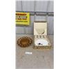 Image 1 : Carnival Platter and Rosecrest Snack Set - 3 Plates 4 Teacups