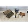 Image 1 : Vintage Chrome Turnover Electric Toaster, Missing Cord, Wool Carders, Carriage Foot Warmers