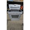 Image 1 : Whirlpool White Electric Range with Smooth Black Glass Cooktop and Digital Display