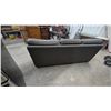 Image 5 : Contemporary Three-Seater Sofa with Grey Heathered Upholstery and Button-Tufted Back. 81”