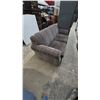 Image 3 : Two-Seater hide a bed with Brown and Grey Woven Geometric Pattern Upholstery and Rolled Arms