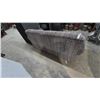 Image 4 : Two-Seater hide a bed with Brown and Grey Woven Geometric Pattern Upholstery and Rolled Arms