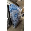 Image 1 : Sealy Posturepedic Mattress with Blue Geometric Pattern. Box spring and mattress. 60” wide