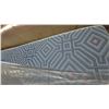 Image 2 : Sealy Posturepedic Mattress with Blue Geometric Pattern. Box spring and mattress. 60” wide