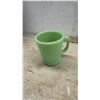 Image 10 : Vintage Pyrex Mixing Bowls, Jadeite Cup, Depression Glass Juicer, Pyrex Loaf Pans