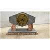 Image 6 : Assortment of Clocks Including Retro Looking Red Wall Clock, Marble Desk Clock, Metamec Mantel