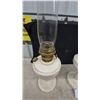 Image 5 : Pair of Antique Aladdin Milk Glass Kerosene Lamps