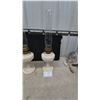 Image 6 : Pair of Antique Aladdin Milk Glass Kerosene Lamps