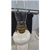 Image 8 : Pair of Antique Aladdin Milk Glass Kerosene Lamps