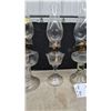 Image 3 : Four Antique Clear Glass Oil Lamps with Glass Chimneys and Pedestal Bases